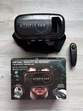 ReTrak - Utopia 360° Virtual Reality 3D Headset with Bluetooth Controller